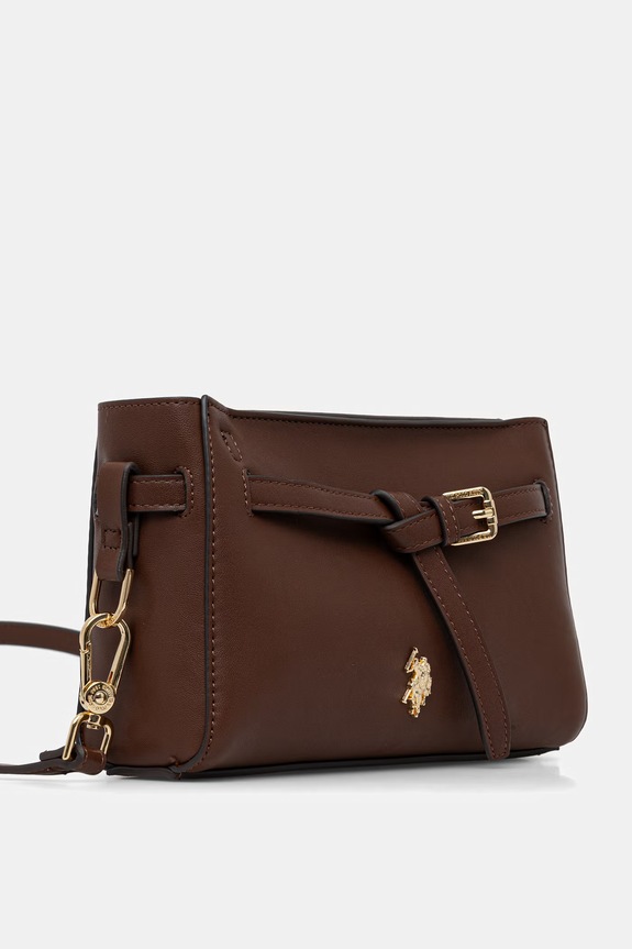 U.S. Polo Assn. listová kabelka dámska z imitácie kože GUILDFORD BEU2G9070WVP hnedá SS26