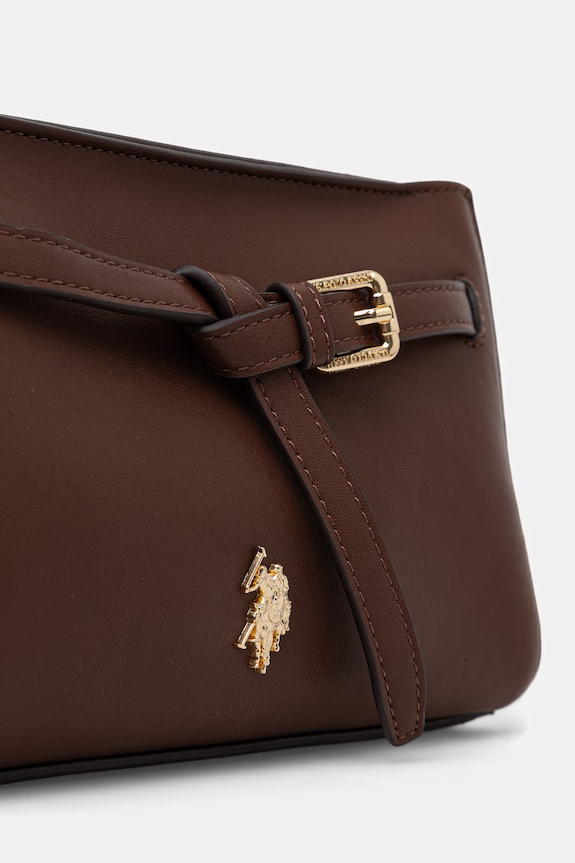 U.S. Polo Assn. listová kabelka dámska z imitácie kože GUILDFORD hnedá BEU2G9070WVP