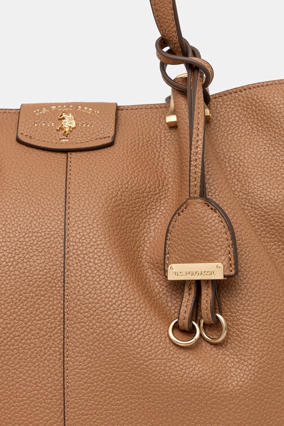 U.S. Polo Assn. nákupní taška dámská z imitace kůže ROYAL STEWART hnědá BEU3R9063WVP