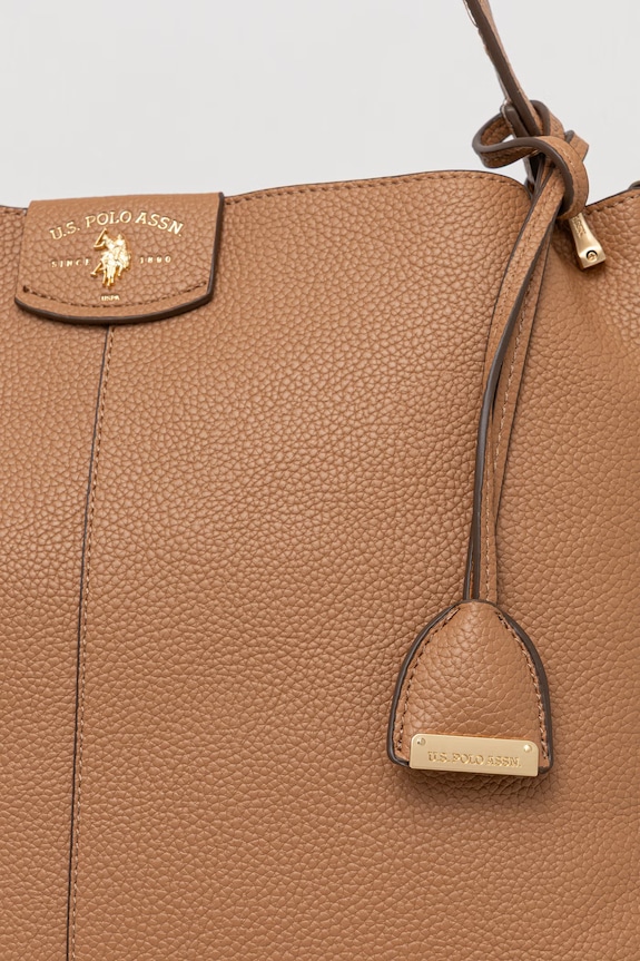 U.S. Polo Assn. crossbody kabelka dámska z imitácie kože ROYAL STEWART hnedá BEU3R9065WVP