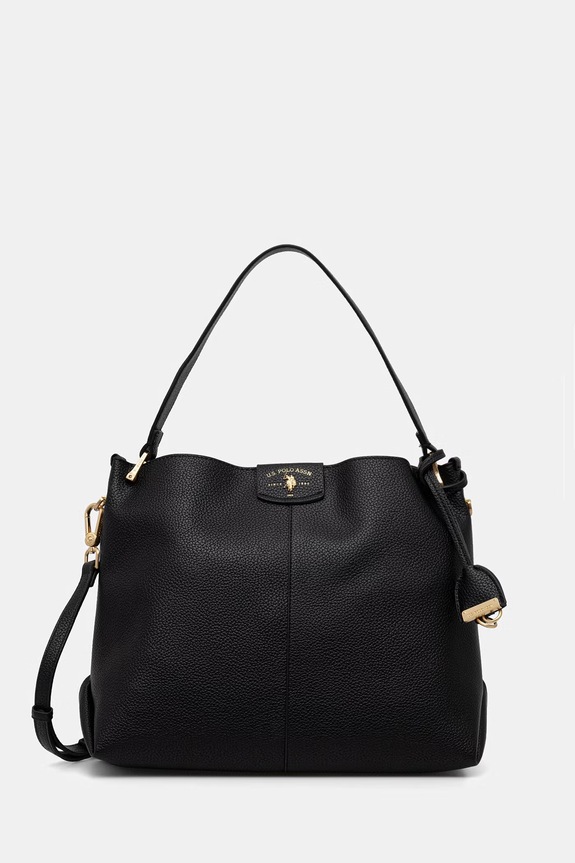 U.S. Polo Assn. crossbody kabelka dámska z imitácie kože ROYAL STEWART čierna BEU3R9065WVP