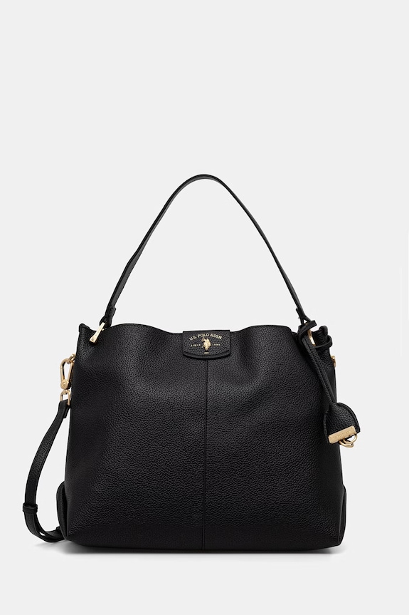 U.S. Polo Assn. crossbody kabelka dámska z imitácie kože ROYAL STEWART čierna BEU3R9065WVP