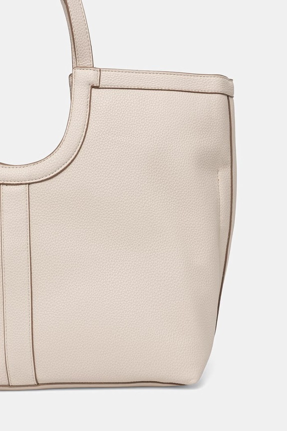 Αξεσουάρ U.S. Polo Assn. Τσάντα shopper γυναικεία από απομίμηση δέρματος LAWSON BEU8L9054WVP μπεζ