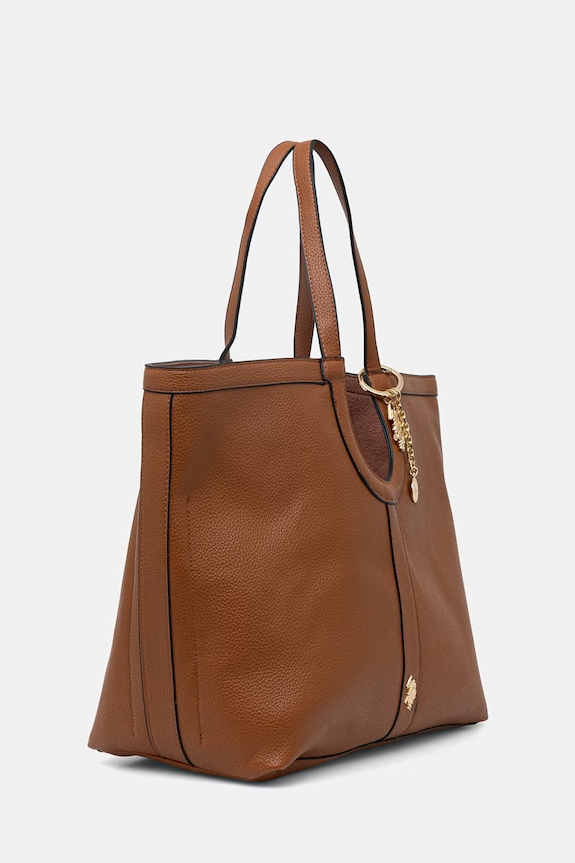 U.S. polo Assn. geantă shopper pentru femei, cu imitație de piele LAWSON BEU8L9054WVP maro SS26