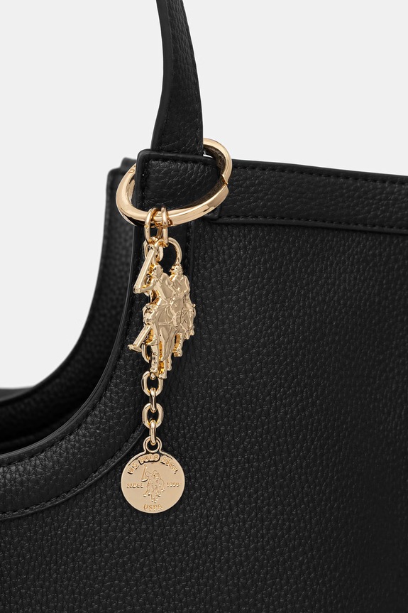 U.S. Polo Assn. kabelka typu shopper dámska z imitácie kože LAWSON BEU8L9054WVP čierna