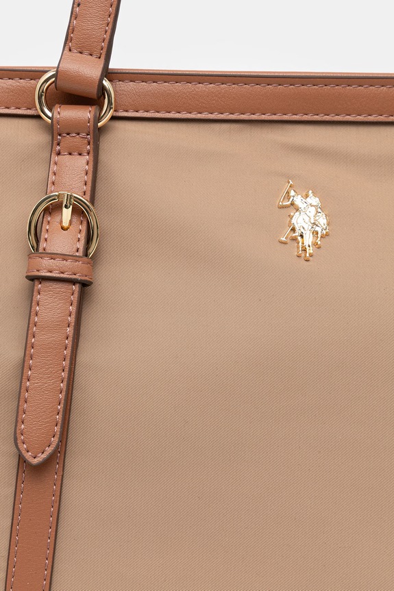 U.S. Polo Assn. torebka shopper damska beżowy BEUHU6377WZC