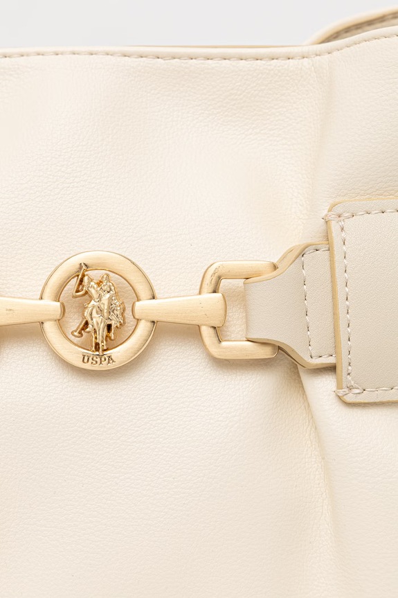 U.S. Polo Assn. borsa a tracollo da donna in similpelle JANE beige BEUJ09041WVP