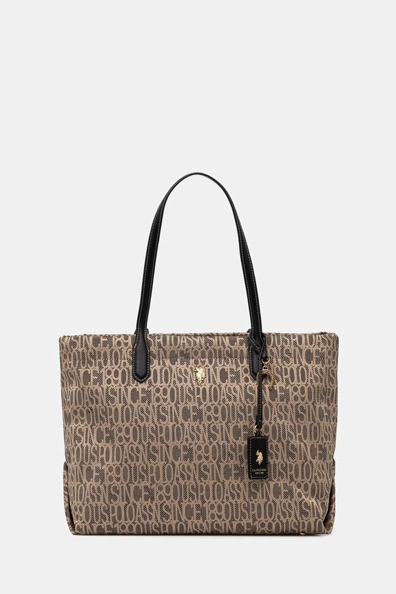 U.S. Polo Assn. shopper γυναικεία JACQUARD μπεζ BEUJG9131WZC