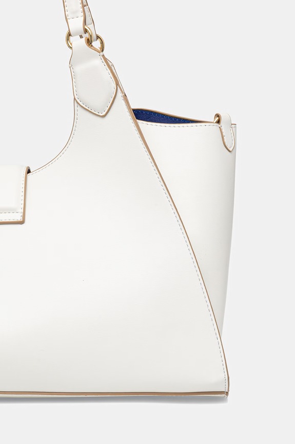 Accesorii U.S. Polo Assn. geantă shopper pentru femei, cu imitație de piele MARGARET BEUMF9043WVP alb