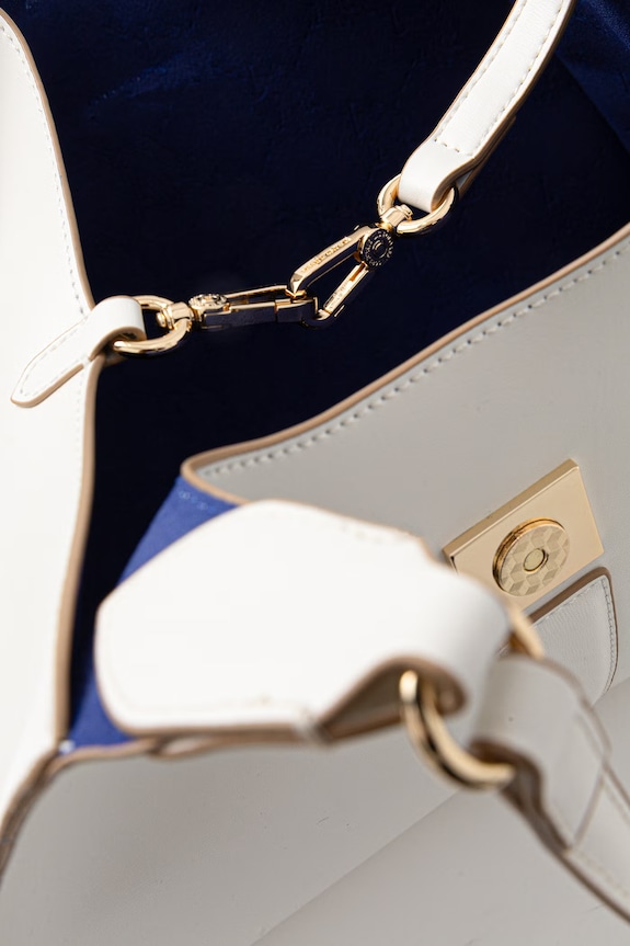 U.S. Polo Assn. geantă shopper pentru femei, cu imitație de piele MARGARET alb BEUMF9043WVP