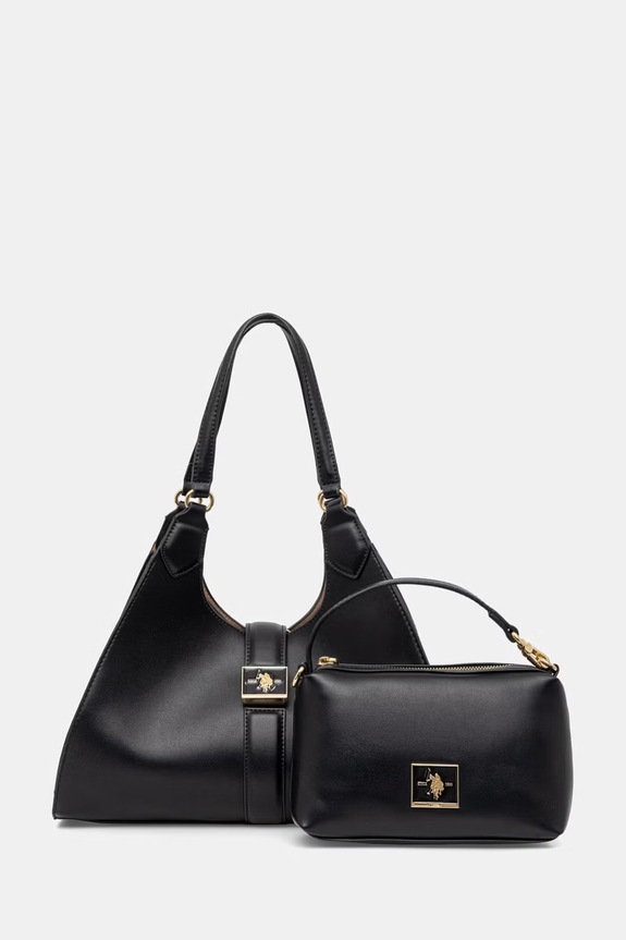 U.S. Polo Assn. Kabelka typu shopper dámska z imitácie kože MARGARET čierna BEUMF9043WVP
