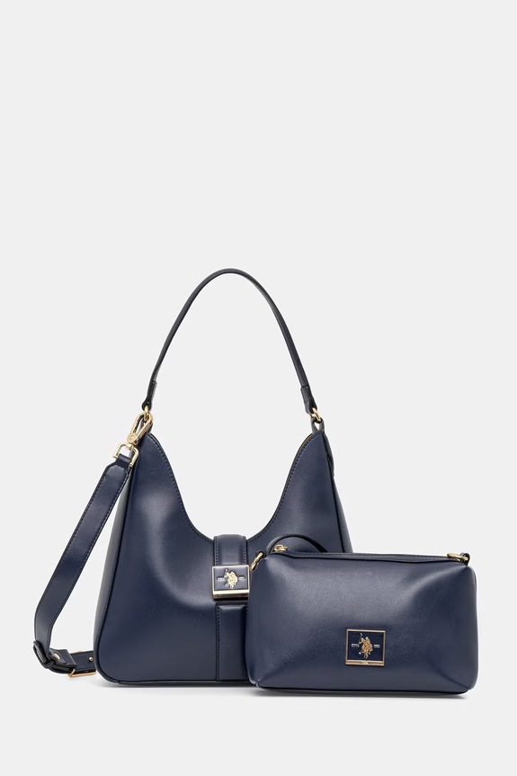 U.S. Polo Assn. dámska crossbody kabelka z imitácie kože MARGARET tmavomodrá BEUMF9045WVP