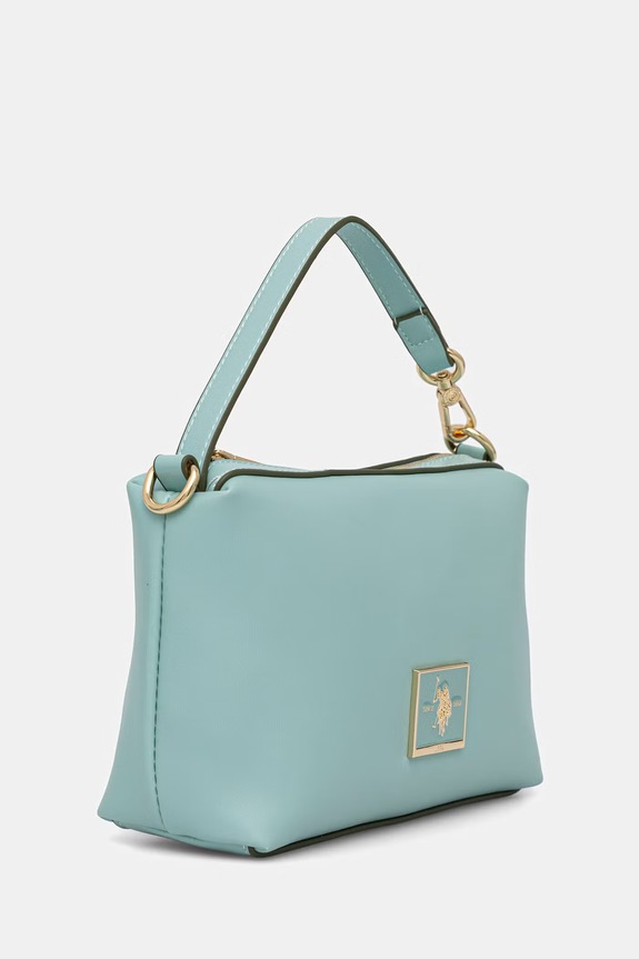 U.S. Polo Assn. crossbody kabelka dámska z imitácie kože MARGARET BEUMF9045WVP tyrkysová