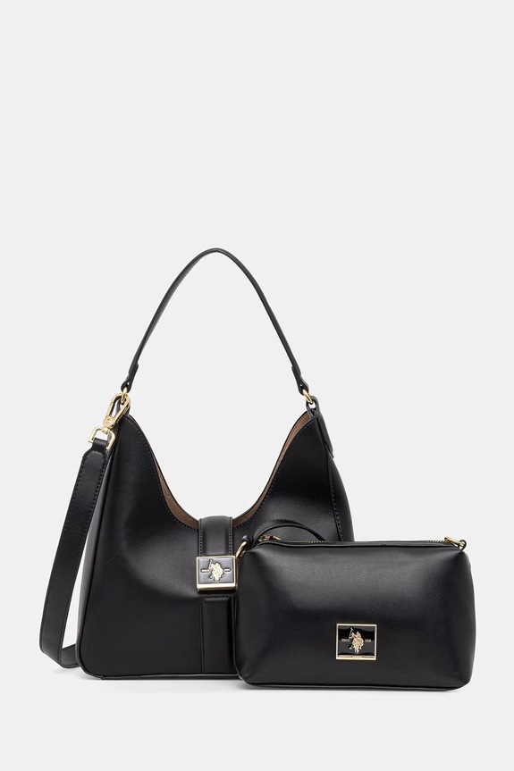 U.S. Polo Assn. crossbody kabelka dámska z imitácie kože MARGARET čierna BEUMF9045WVP