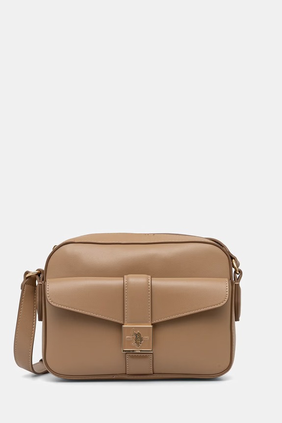 U.S. Polo Assn. crossbody kabelka dámská z imitace kůže MARGARET béžová BEUMF9046WVP