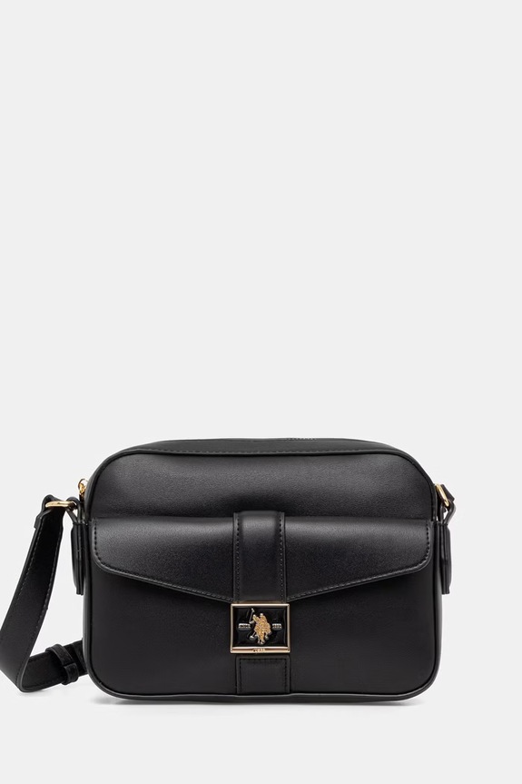 U.S. Polo Assn. crossbody torbica ženska iz umetnega usnja MARGARET črna BEUMF9046WVP