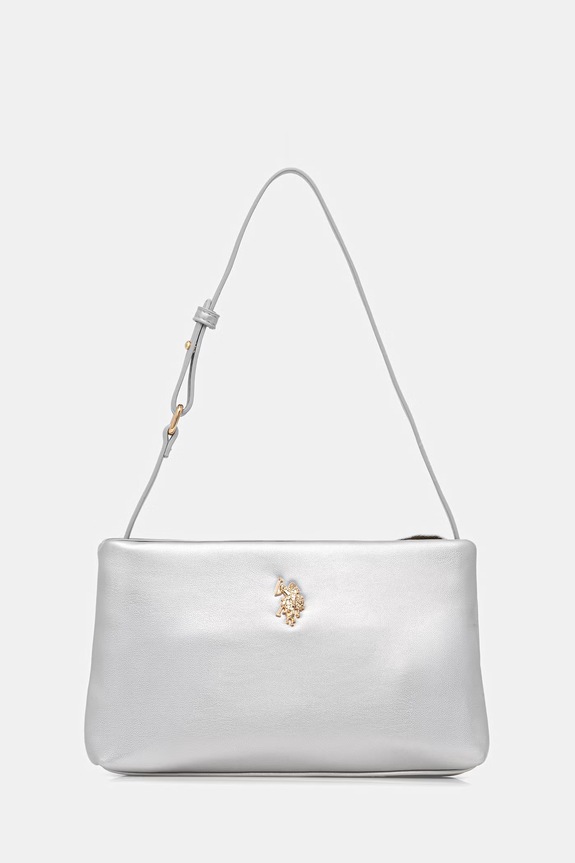 U.S. Polo Assn. Crossbody torba za žene od imitacije kože CEREMONY srebrna BEUQC6455WVP