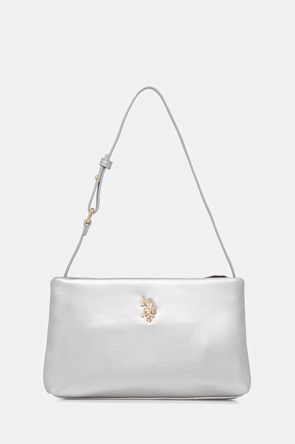 U.S. Polo Assn. Crossbody torba za žene od imitacije kože CEREMONY srebrna BEUQC6455WVP