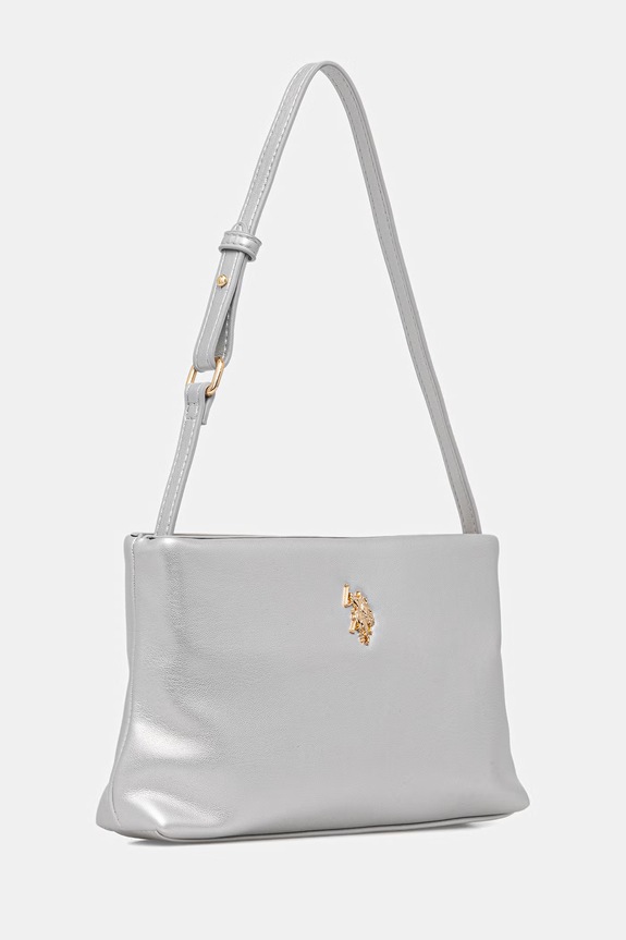 U.S. Polo Assn. Crossbody torba za žene od imitacije kože CEREMONY BEUQC6455WVP srebrna SS26