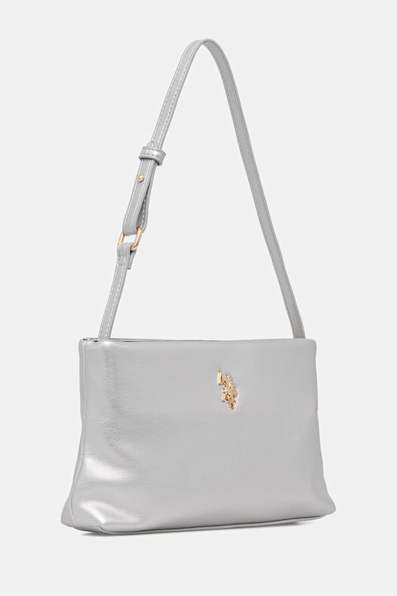 U.S. Polo Assn. Crossbody torba za žene od imitacije kože CEREMONY BEUQC6455WVP srebrna SS26