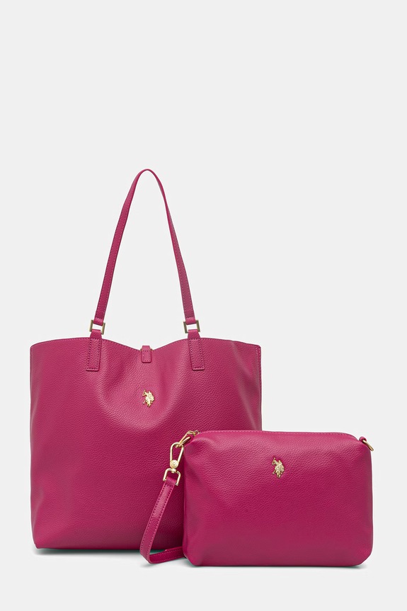 U.S. Polo Assn. torebka dwustronna ROGERSVILLE wzorzyste różowy BEURR9097WVP