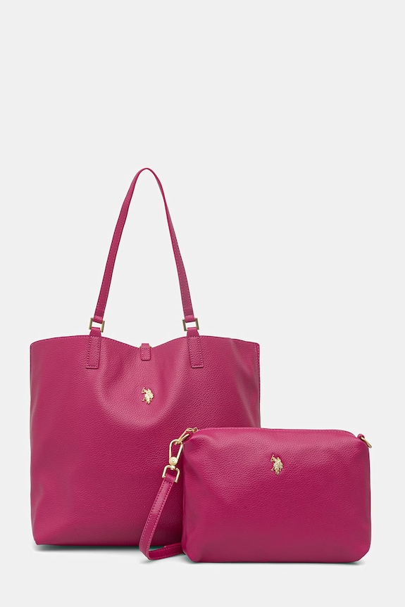 U.S. Polo Assn. torebka dwustronna ROGERSVILLE wzorzyste różowy BEURR9097WVP