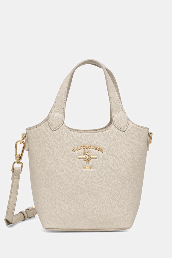 U.S. Polo Assn. crossbody kabelka dámska z imitácie kože STANFORD béžová BEUSS9075WVP