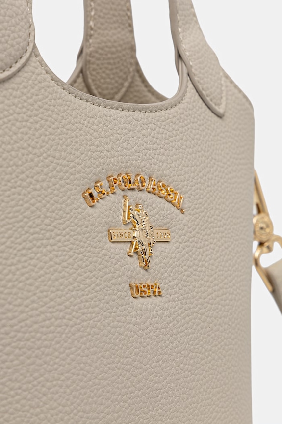 U.S. Polo Assn. crossbody kabelka dámska z imitácie kože STANFORD béžová BEUSS9075WVP