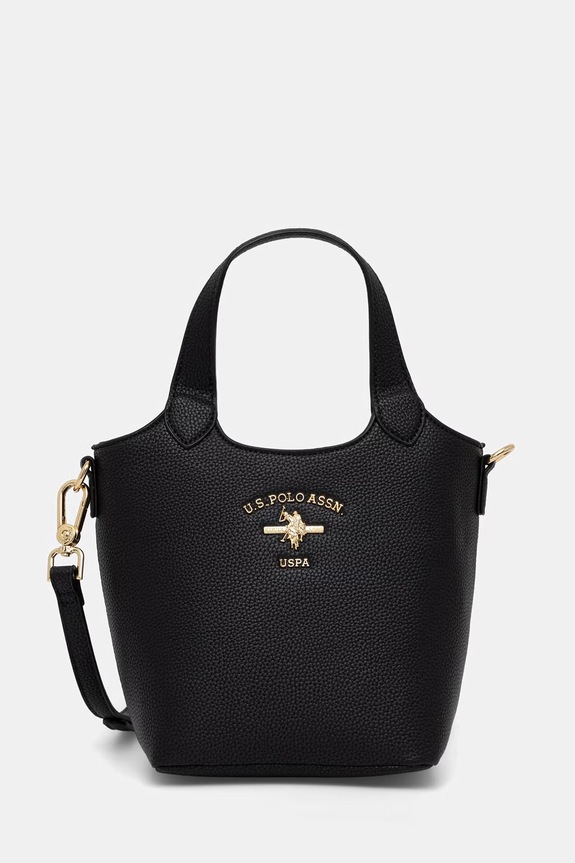 U.S. Polo Assn. crossbody kabelka dámska z imitácie kože STANFORD čierna BEUSS9075WVP