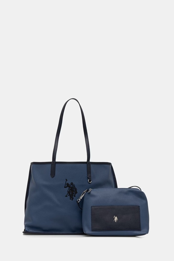 U.S. Polo Assn. kabelka typu shopper dámska z imitácie kože SURREY tmavomodrá BEUSU9093WVI