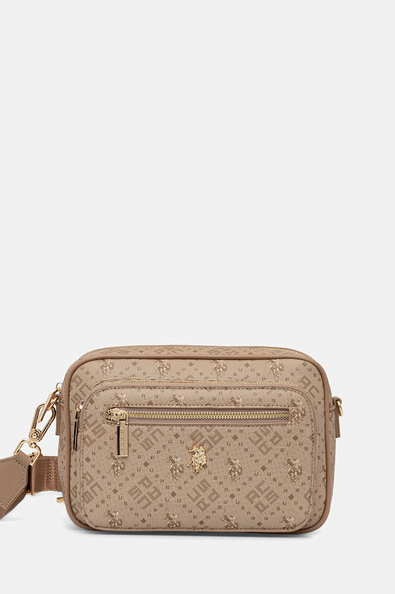U.S. Polo Assn. poșetă HAMPTON nu incape in A4 bej BIUN26373WVP