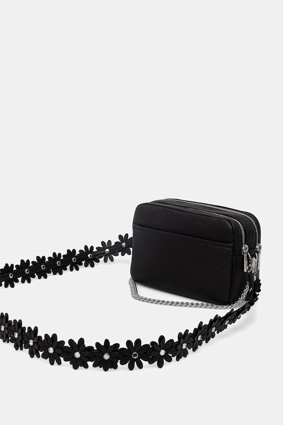 Doplnky MICHAEL Michael Kors crossbody kabelka dámska kožená 32S6SYTC6U čierna