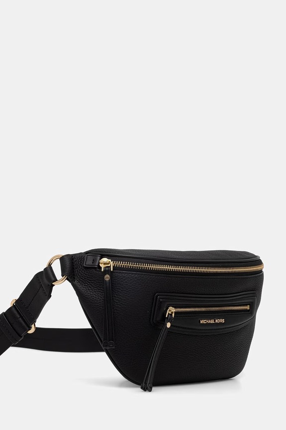 MICHAEL Michael Kors τσαντάκι μέσης γυναικείο δερμάτινο 30S6GTVM2L μαύρο SS26