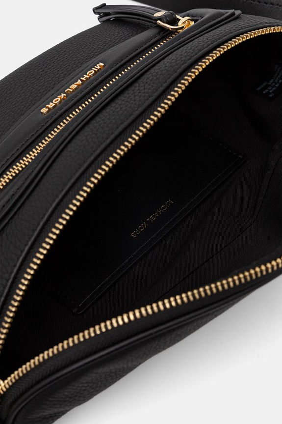 MICHAEL Michael Kors τσαντάκι μέσης γυναικείο δερμάτινο 30S6GTVM2L μαύρο