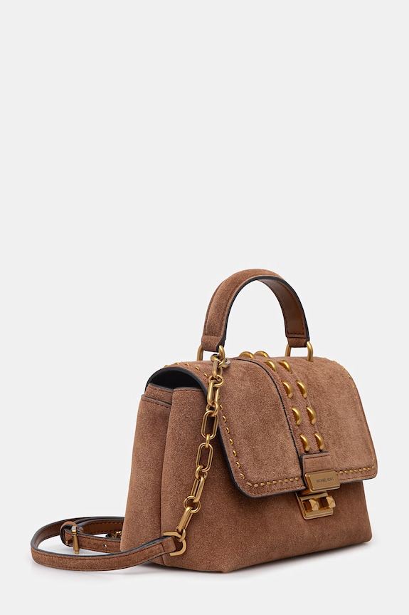 MICHAEL Michael Kors torebka zamszowa 30S6A2RS2S brązowy SS26