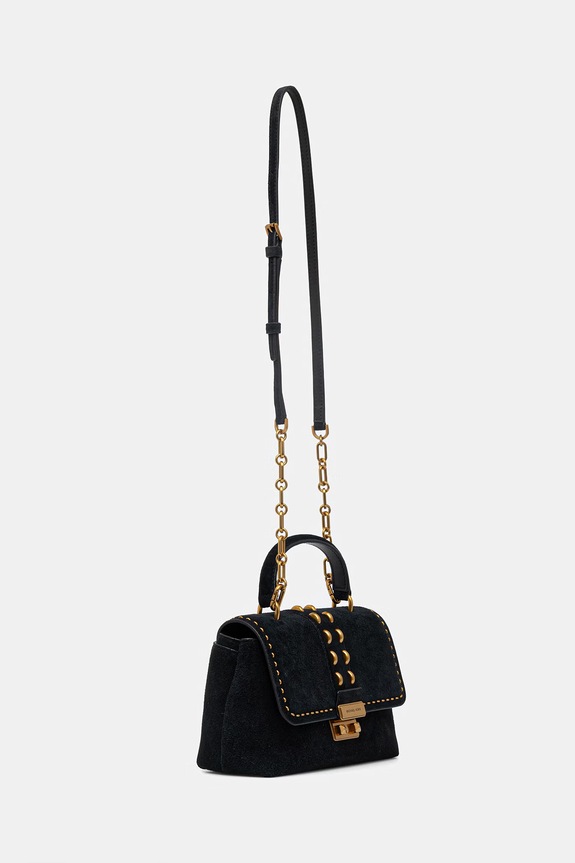 MICHAEL Michael Kors torebka zamszowa 30S6A2RS2S czarny SS26