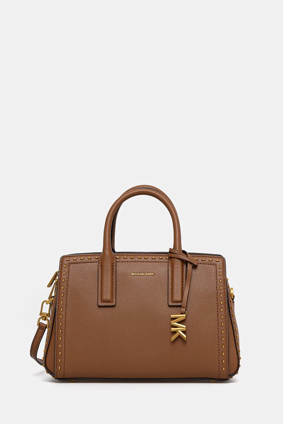 MICHAEL Michael Kors poșetă de piele nu incape in A4 maro 30S6A9IS1L