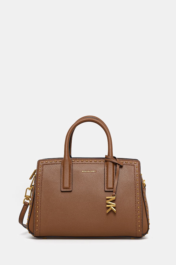 MICHAEL Michael Kors poșetă de piele nu incape in A4 maro 30S6A9IS1L
