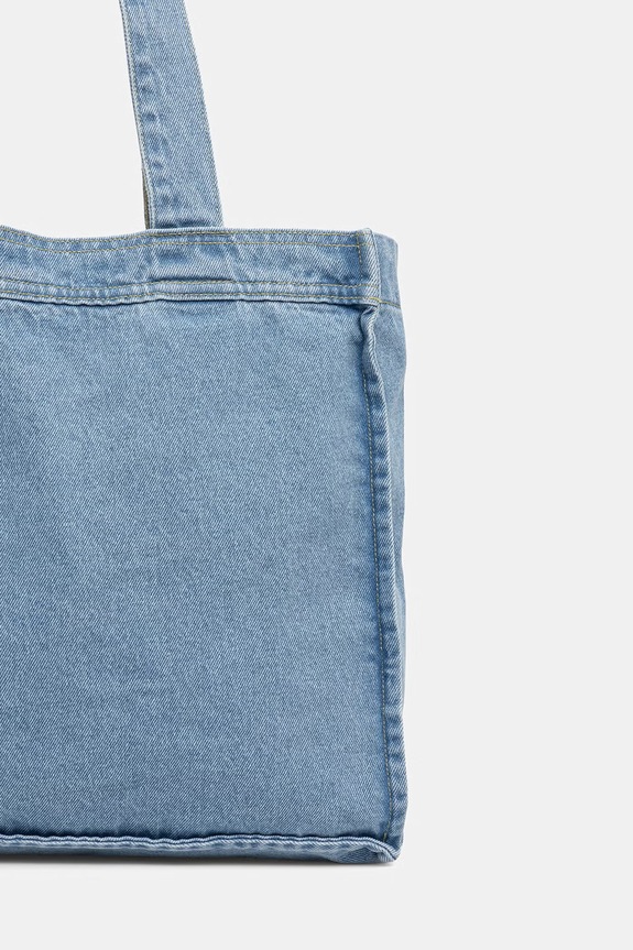 Accesorii La Mania tote bag pentru femei, din denim DARLING LM.DARLING albastru