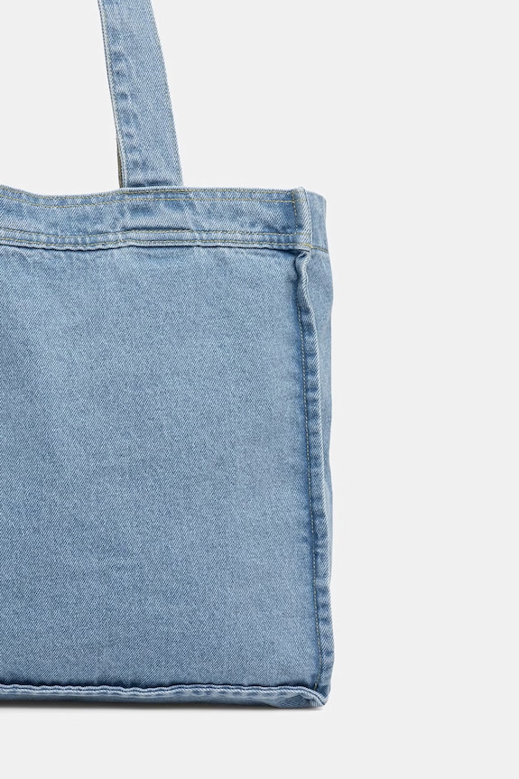 Accesorii La Mania tote bag pentru femei, din denim DARLING LM.DARLING albastru