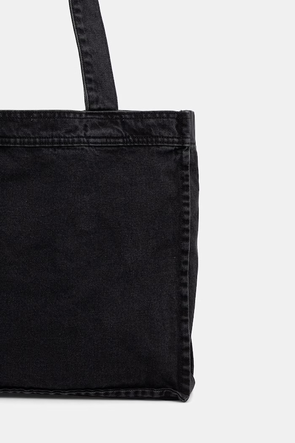 Accesorii La Mania tote bag pentru femei, din denim DARLING LM.DARLING gri