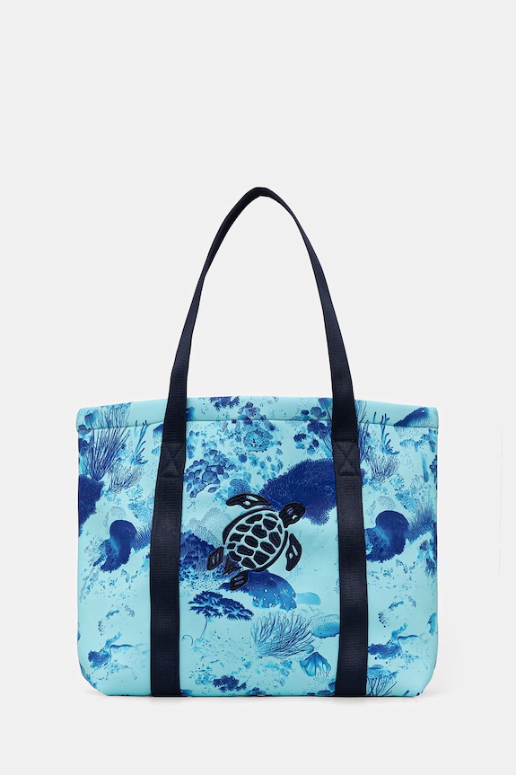 Vilebrequin Geantă shopper de damă BAGSIB turcoaz BSBE0238