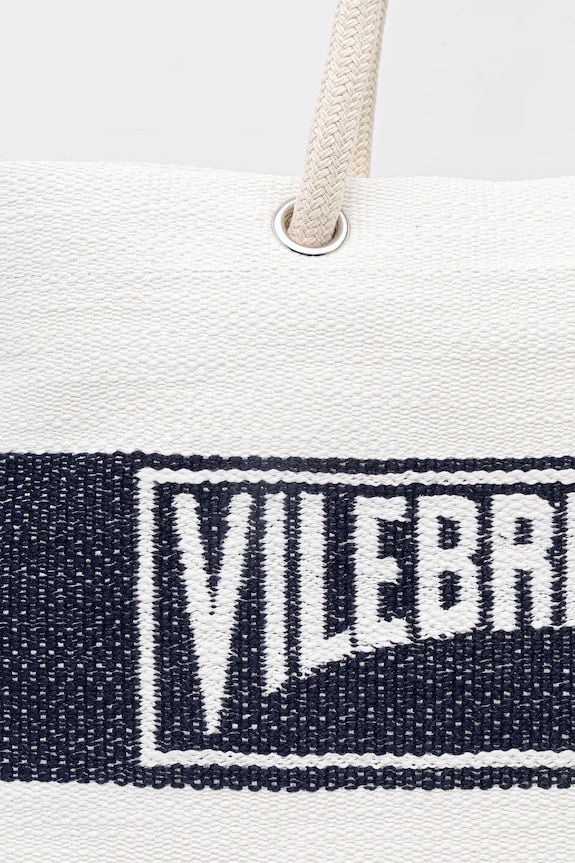 Vilebrequin shopper torba ženska pamučna BINTA bijela BTAE0401