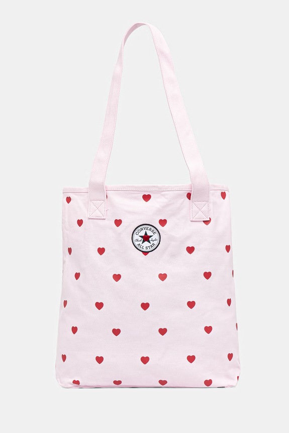 Converse torebka tote damska bawełniana x CHUCKS IN LOVE różowy MA5947