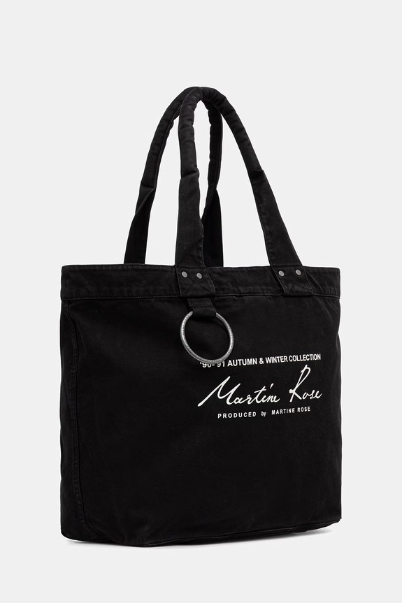 Martine Rose Bondage torebka tote damska bawełniana 1207WP22001 czarny SS26