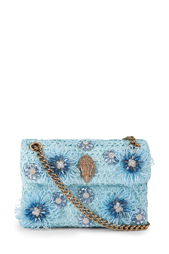 Kurt Geiger London crossbody torba za žene Raffia Mini Kensington plava 5576883999