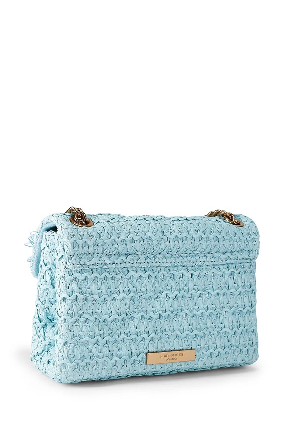Dodaci Kurt Geiger London crossbody torba za žene Raffia Mini Kensington 5576883999 plava