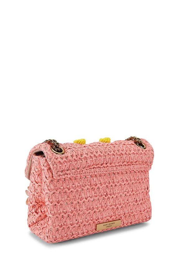 Dodaci Kurt Geiger London crossbody torba za žene Raffia Mini Kensington 5576896999 narančasta