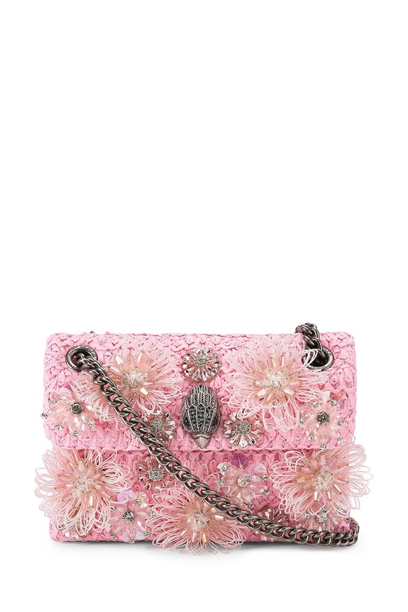 Kurt Geiger London crossbody torba za žene Raffia Mini Kensington roza 5603498999