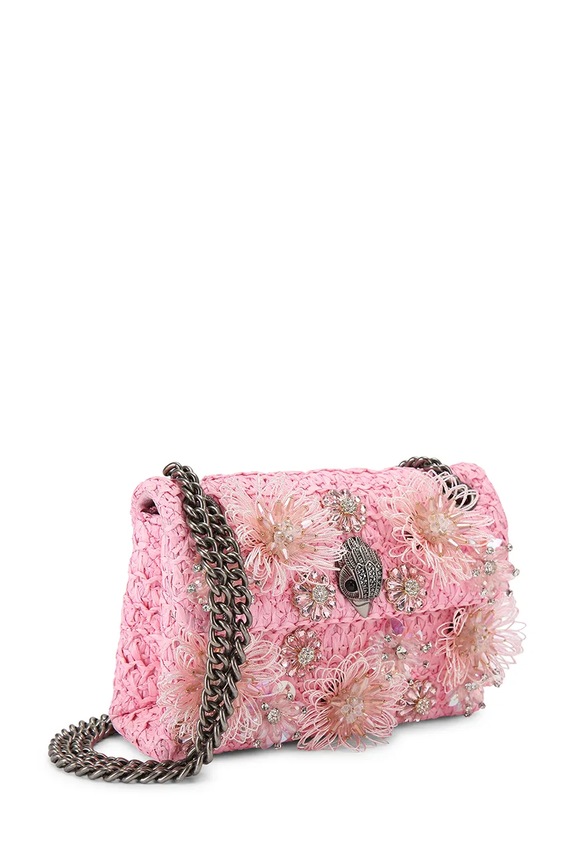Kurt Geiger London crossbody torba za žene Raffia Mini Kensington 5603498999 roza SS26